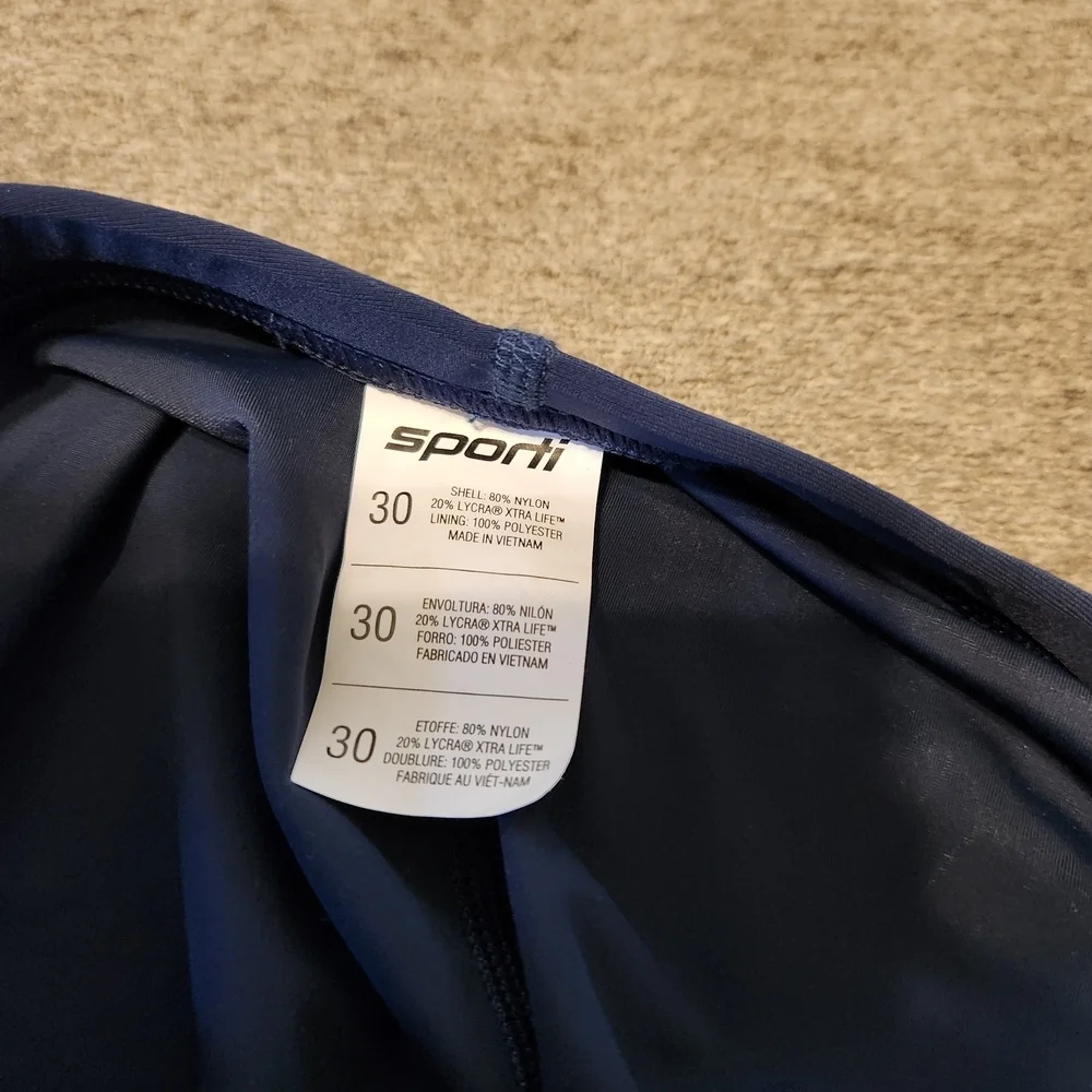 Sporti Men's Blue Compression Swim Trunks